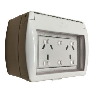 TAPA CAPSULADA EXTERIOR MEMBRANA APLICAR + TOMACORRIENTE DOBLE EXULTT URBANA