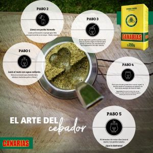 YERBA MATE CANARIAS 250 GR X 3 UNIDADES +  EDULCORANTE HILERET MATE LIQUIDO 200 ML - Vista 2