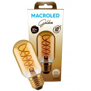 LAMPARA TUBO GOLDEN FILAMENTO LED 4W E27 MACROLED - Vista 3