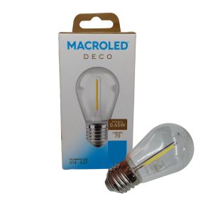 LAMPARA GOTA FILAMENTO LED 0.65W E27 MACROLED - Vista 4