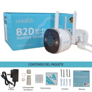 CÁMARA WI-FI TIPO BULLET PARA EXTERIORES HD DE 3 MP UNIVIEW - Vista 3