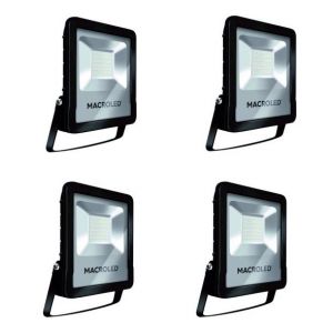 PACK X4 REFLECTOR LED SMD PRO 50W FRIO IP65 MACROLED