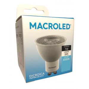LAMPARA DICROICA LED 7W GU10 DE PVC MACROLED - Vista 6