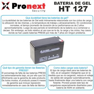 BATERIA DE GEL DE 12V 7 AH HILTRON - Vista 2