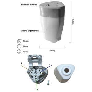 FICHA HEMBRA 3 PATAS 10A AXIAL ESPECIAL EXULTT - Vista 5