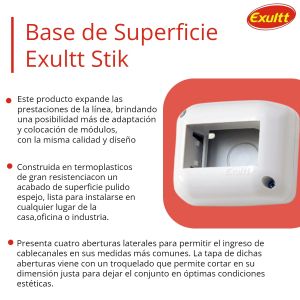CAJA DE SUPERFICIE  1 MODULO (VACIA) STIK URBANA EXULTT - Vista 2