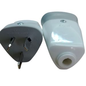 FICHA MACHO Y HEMBRA 3 PATAS 10A AXIAL BLANCO EXULTT - Vista 3