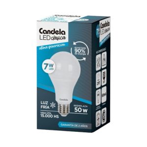 LAMPARA BULBO LED A60 7 WATT CANDELA - Vista 2
