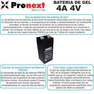 BATERIA DE GEL DE 4V 4 AH PRESS - Vista 2