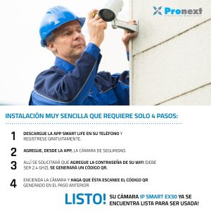 CAMARA DE SEGURIDAD IP SMART CON VISIÓN NOCTURNA HD RESOLUCION 2MP EXTERIOR PRONEXT - Vista 5
