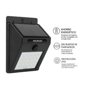 ARTEFACTO SOLAR DE PARED 1.5W IP54 MACROLED - Vista 9
