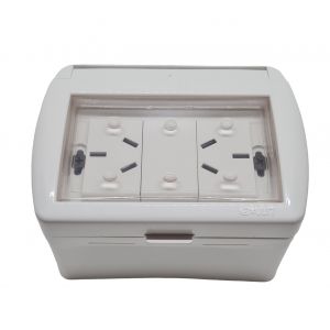 TAPA CAPSULADA EXTERIOR MEMBRANA APLICAR + 2 TOMA 10A EXULTT URBANA