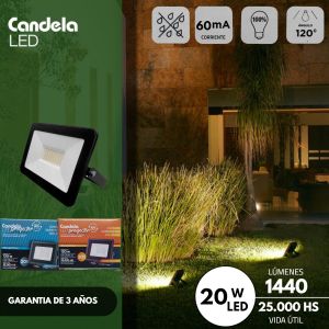 REFLECTOR LED 20W EXTERIOR CANDELA - Vista 8