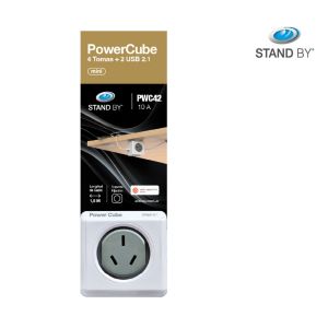 ALARGUE POWER CUBE 4 TOMAS + 2 TOMAS USB 2.1 C/ CABLE DE 1,5 MTS STAND BY - Vista 2