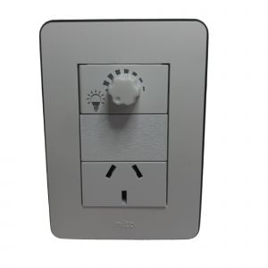 LLAVE LUZ DIMMER VARIADOR LUZ LED Y TOMA 10A JELUZ VERONA MITO BL/NG