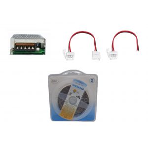 CINTA LED 2835 60W CALIDO 12V + FUENTE DE 12V COMPLETO MACROLED