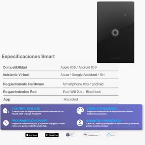 TECLA SMART ROMA MACROLED 1 CANALES CON CAPACITOR - Vista 6