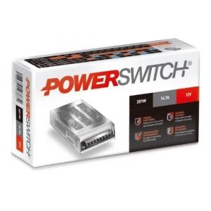 FUENTE LED SWITCHING 12V 16.5A 201W IP20 POWER SWITCH - Vista 3