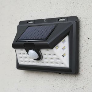 REFLECTORES LED SOLAR CANDELA 7388 5W SENSOR MOVIMIENTO NEGRO BLANCO FRíO - Vista 2