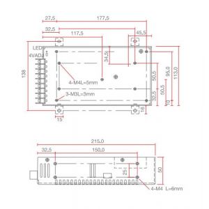 FUENTE LED SWITCHING 12V 29A 350W IP20 POWER SWITCH - Vista 3