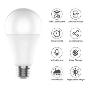 LAMPARA BULBO SMART LED 9W WIFI RGB CANDELA - Vista 5