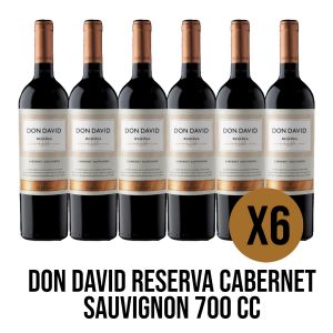 VINO DON DAVID RESERVA CABERNET SAUVIGNON 700CC X 6 UNIDADES - Vista 1