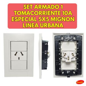 SET ARMADO  1 TOMACORRIENTE 10A ESPECIAL (5X5 / 10X5) LINEA URBANA EXULTT - Vista 5
