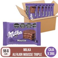 ALFAJOR MILKA MOUSSE TRIPLE 55 GR X 36 UNIDADES