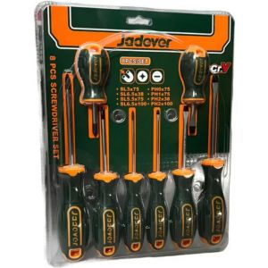 KIT DE DESTORNILLADORES IMANTADOS PLANOS Y PHILLIPS - 8 PIEZAS - ACERO CR-V  JADEVER - Vista 2