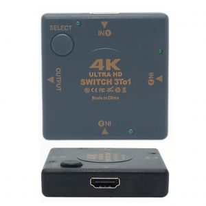 SWITCH HDMI 3X1 V1.4 FULL HD 4K 3 ENTRADAS 1 SALIDA - Vista 2