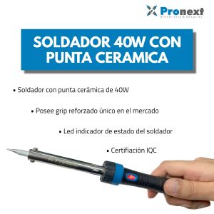 SOLDADOR 40W CON PUNTA CERAMICA PRONEXT - Vista 2
