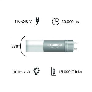 TUBO LED 9W T8 60 CM DE PVC NANO MACROLED - Vista 5