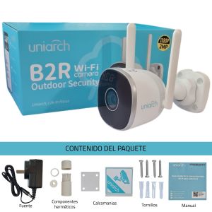 CÁMARA WI-FI TIPO BULLET PARA EXTERIORES HD DE 2 MP UNIVIEW - Vista 3