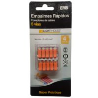 EMPALMES RAPIDOS 5 VIAS - PACK X 4 LIGHT HOUSE