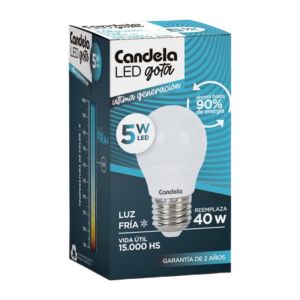 LAMPARA GOTA LED 5 WATT E27 220V CANDELA - Vista 2