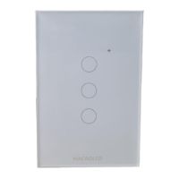 LLAVE LUZ PARED INTERRUPTOR WIFI TOUCH SMART 3 CANAL C/ CAPACITOR 7A MACROLED ROMA