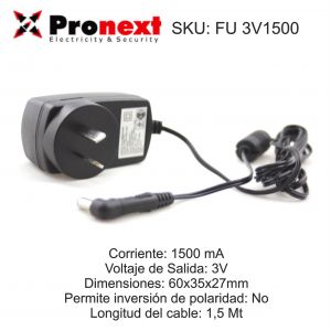 FUENTE SWITCHING DESMONTABLE 3V 1500  PRONEXT - Vista 1