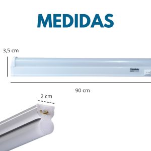 LISTON LED 12W 90 CM T5 FRIO PVC 220V IP20 CANDELA - Vista 3