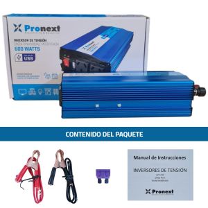 INVERSOR 24VCC/ 220VAC 600W ONDA SENOIDAL MODIFICADA - Vista 3