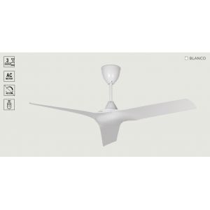 VENTILADOR DE TECHO BLANCO 370A SIN LUZ 52” MOTOR DE ALTA EFICIENCIA LEUK - Vista 2