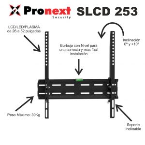 SOPORTE LCD SLCD253 DE 26" A 52" FIJO INCLINABLE PRONEXT - Vista 2