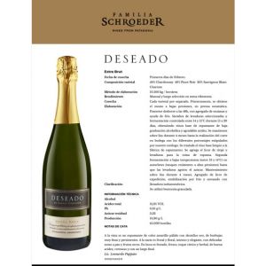 CHAMPAGNE DESEADO EXTRA BRUT 750 ML - Vista 2