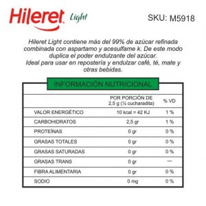 EDULCORANTE HILERET AZUCAR LIGHT 250 GR - Vista 2