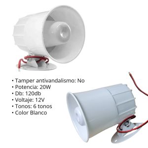 ALARMA SIRENA CON PULSADOR DE PANICO - Vista 2