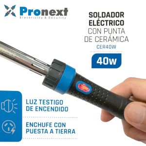 SOLDADOR 40W CON PUNTA CERAMICA PRONEXT - Vista 4