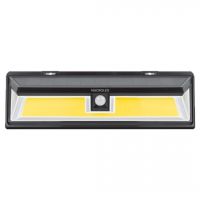 ARTEFACTO SOLAR DE PARED 10W CON SENSOR DE MOVIMIENTO 2 FUNCIONES IP65 MACROLED