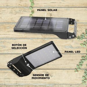 LUMINARIA SOLAR LED 3W EQUIVALE 25W C/ SENSOR DE MOVIMIENTO ATOMLUX - Vista 2