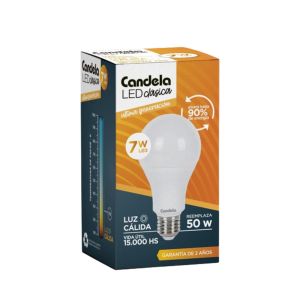 LAMPARA BULBO LED A60 7 WATT CANDELA - Vista 4