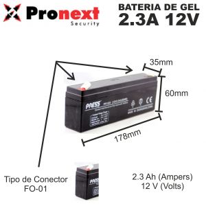 BATERIA DE GEL DE 12V 2.3 AH PRESS - Vista 2