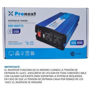 INVERSOR 24VCC/ 220VAC 600W ONDA SENOIDAL MODIFICADA - Vista 7